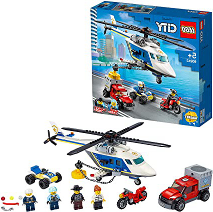 LEGO 60243 City Policía: Persecución en Helicóptero Set de Construcción con Vehículos para Niños +5 años