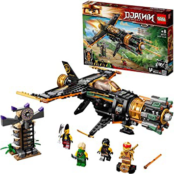 LEGO 71736 Ninjago Legacy Destructor de Roca, Avión de Juguete con Prisión y Mini Figura Dorada Coleccionable de Ninja Kai