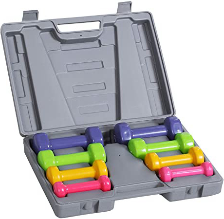 HOMCOM Juego de 8 Mancuernas