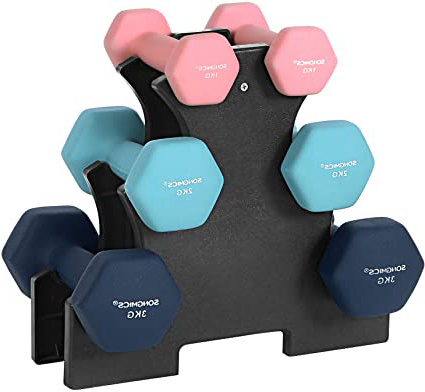 SONGMICS Juego de Mancuernas Hexagonales