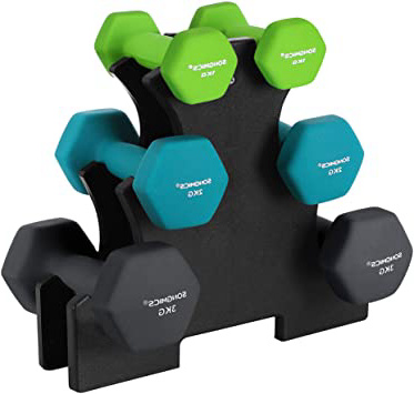 SONGMICS Juego de Mancuernas hexagonales
