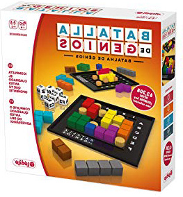 Lúdilo- Batalla de Genios 3D, Mesa, Rompecabezas Madera, educativos, Juegos Inteligencia niños, Puzzles, Color Negro (The Happy 80800)