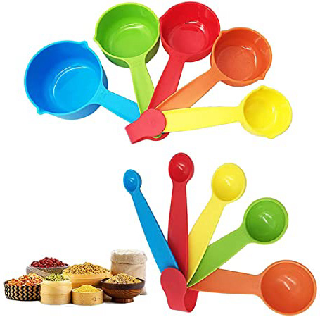 10 Piezas Tazas Medidoras Cucharas,