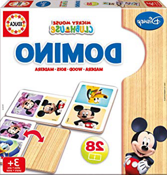 Educa Borrás Disney Dominó De Madera con Motivo De Mickey Y Minnie, Multicolor, Talla Única (16037)