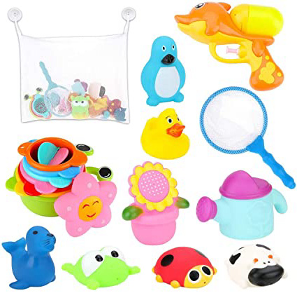 BBLIKE Juguetes Bañera, 19 PCS