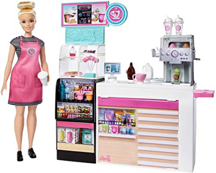 Barbie Cafetería Muñeca con accesorios