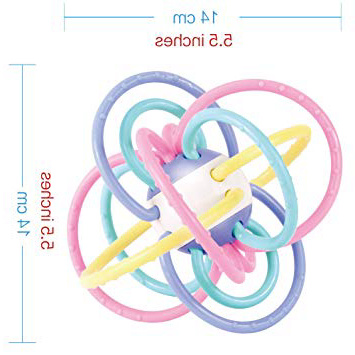 







Juguete Mordedor Para Bebés de +0 Meses a 1 año Bebé Recién Nacido Aro Mordedor Con Sonajero Pelota Sensorial






