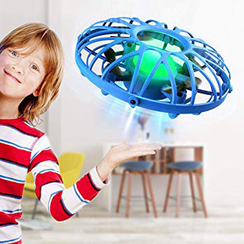 EACHINE E111, Mini Drone UFO para Niños, 3D Giros, Batería Recargable, Detección Automática de Obstáculos con Luz LED, Juguete Niños, Juguete Navidad