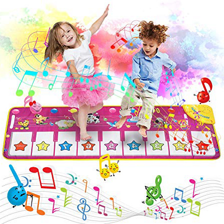 Juguete para bebés de 1-6 año - Alfombra de Piano,100 * 36cm Portátil Alfombras de baile,Educativo Juguete Tapete Musical Toque Jugar Teclado de Piano-Regalo de Navidad para Niño, Niña