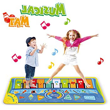 Anpro Alfombra Piano para Niños,Alfombra Teclado Musical, Alfombra de Baile Táctil, Juguete para Niños, Regalo de Fiestas,Cumpleaños,Navidad