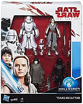 Star Wars Force Link Battle on Crait Figura de 3.75 Pulgadas, Paquete de 4