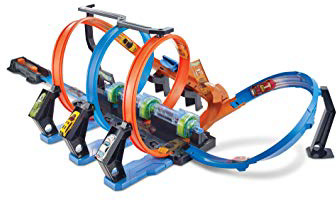 Hot Wheels Triple Looping, pista de coches de juguete (Mattel FTB65)