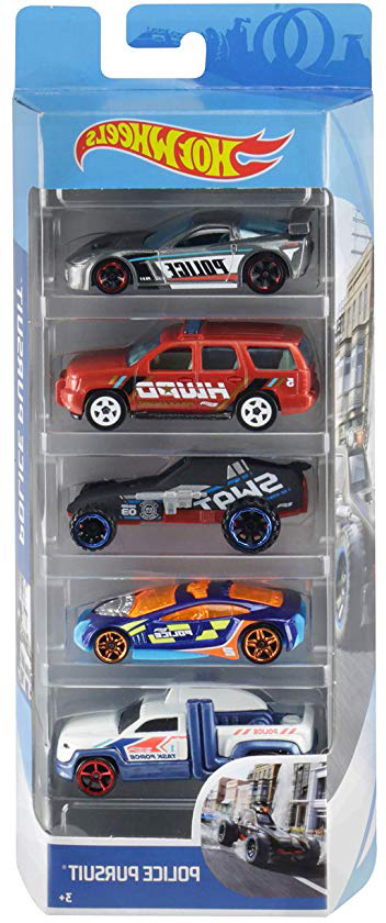 Hot Wheels Pack de 5 vehículos, coches de juguete (modelos surtidos) (Mattel 1806)