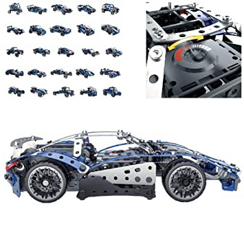 MECCANO Meccano-MECCANO-6044495-Meccano Model Set Rennwagen – Konstruktionsspielzeug-Modellbau – Bauen mit Werkzeug 6044495 25-Juguete de construcción con Herramientas, Multicolor (Spin Master