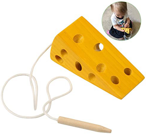 BelleStyle Montessori Activity Wooden Cheese