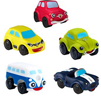 Motor Town- Pack 5 vehículos blanditos para bebés, 2 surtidos, Multicolor (Colorbaby 43172)