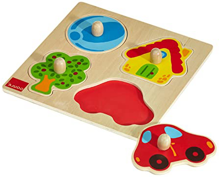 Goula - Puzzle de Colores, 4 Piezas de Madera (Diset 53015)