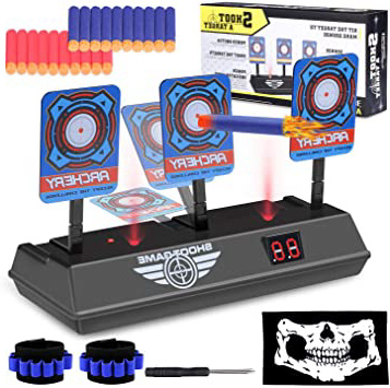 joylink Objetivo de Tiro Eléctrico 40 Balas, Restablecimiento Automático Pistola de Juguete para Niños Electric Target Disparo de Tiro Bullet Puntaje Nerf N-Strike Elite/Mega/Blaster/Rival Series