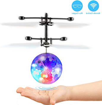 Fansteck 1 Pack Bola voladora, RC Flying Juguetes, Dron helicóptero, Bola de Vuelo por inducción infrarroja con Gafas de protección, Juguetes para niños 7+ años