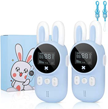 Magicfun Walkie Talkie Niños, 3KM Larga Distancia 8 Canales Radio de 2 Vías con Linterna, Pantalla LCD y Función VOX, Walkie Talkies Regalos Juguetes para Niñas de 3-12 Años