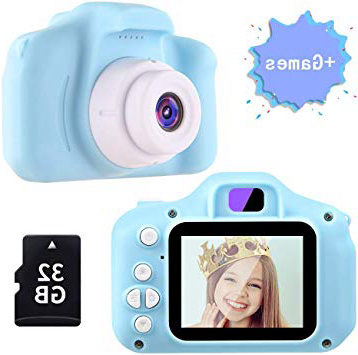 TekHome Juguetes Niños 3 Años, Cámara de Fotos para Niños con Juegos, 32GB Tarjeta SD y Acollador, 1080P Cámara Digital, Regalo Niño Niña Cumpleaños Infantil 4 5 6 7 8 9 10 Años, Azul.