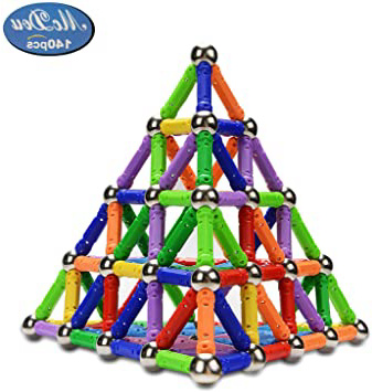 McDou Palos magnéticos, Palos magnéticos y Bolas Set 140PCS, Palos de construcción magnéticos, Juguetes magnéticos de construcción, Juguetes magnéticos Palos Juguetes educativos para niños