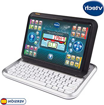 VTech 80-155522 - Genio Little App, Ordenador tablet educativo para jugar y aprender de dos maneras distintas, 80 actividades que enseñan letras, inglés, matemáticas, ciencias, lógica, color Negro