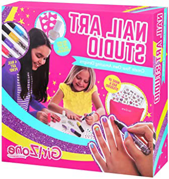 GirlZone Regalos para Niñas, Pintauñas Niñas - Diseña Tus Uñas - Set Maquillaje Niña: Decora Tus Uñas - Set Manicura Niñas 6 7 8 9 10 11 12 años - Manicura Juguete