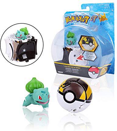 Pokemon, Poké Bolas Pokéball, Pokemon Figuras de Acción, Regalos y Fiestas para Niños (Bulbasaur)