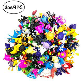 Funmo - 24 Piezas Pokemon Pikachu Monstruo, Pokemon Pikachu Monstruo Mini Figuras de plástico tamaño pequeño Regalo