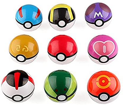 XINKUAN9 PC Pokemon Pikachu Pokeball Master Ball Cosplay Super Ball Poke Pokeball