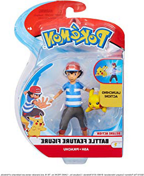 Pokèmon 98121 4.5 Pulgadas Ash & Pikachu Figuras, sin Color