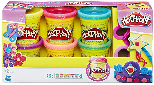 Play-Doh- Plastilina, Colección brillante, Multicolor