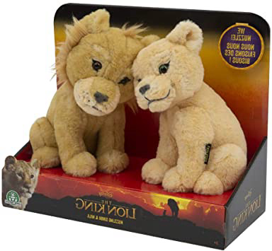 El Rey Leon- Action Peluche Touching Heads: Simba & Nala (Giochi Preziosi LNN02000)