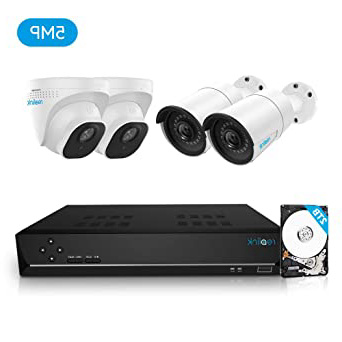 Reolink 5MP Sistema de Cámara de Vigilancia PoE, Kit de Sistema de Videovigilancia con 4X Cámaras IP PoE Exterior y 4K 8CH PoE 2TB HDD NVR, Impermeable Visión Nocturna Acceso Remoto, RLK8-520B2D2