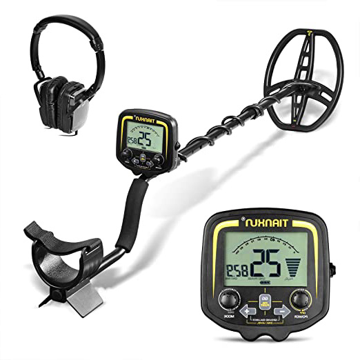 HOOMYA Detector de Metales subterráneo Profesional con Pantalla LCD y Auricular, Profundidad de 2,5 m de escaneado para Sonda Exterior Metal-TX850