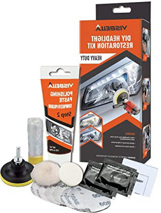 Visbella Kit de Restauración de Lente de Faros del Coche Kit de Herramienta de Protección de Pulido de Restaurador Profesional