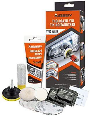 dewdropy Kit Pulir Faros Coche, Kit De Pasta De Pulido De Faros Herramientas De Restauración De Faros para El Cuidado del Automóvil