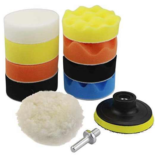 TedGem Esponja Pulir para Coche, Esponja pulir Coche, Adaptador Accesorio Taladro Pulidora Pulido Lana Kit Encerado para el Coche Encerado Lijado (3 Pulgadas)