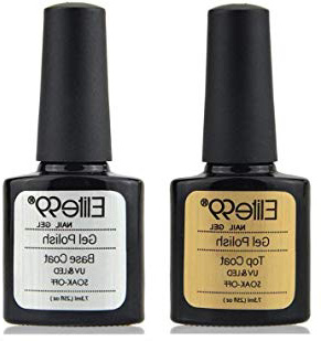 Elite99 Esmaltes Semipermanentes de Uñas en Gel UV LED de Color Neon, 2pcs Kit de Esmaltes de Uñas 7,3ml (Base y top coat)