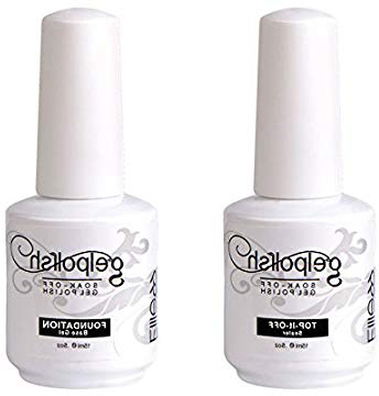 Elite99 Base y Top Coat Semipermanente Esmalte Semipermanente de Uñas Gel UV LED Color 2pcs Kit de Manicura Soak off 15ml