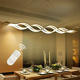 Lámpara colgante LED,Lámpara de techo, Aluminio y PMMA Lámparas de araña moderna,LIUSUN LIULU® ajustable LED Lámpara de salón,Iluminación de techo 3000k-6000k,Regulable,60W