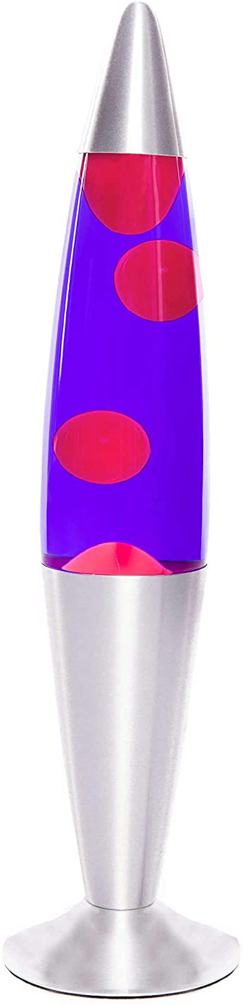 Lámpara de lava 42cm / magma Lámpara de lava / violeta naranja / Lollipop / E14 25W / con interruptor de cable / idea para regalo de Navidad / incluyendo bombilla / retro lámpara, con conmutador de cable