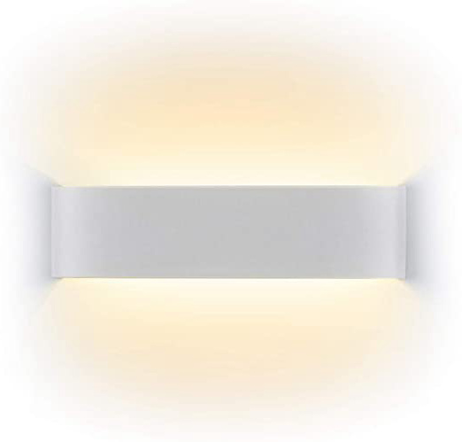 Netboat Lámpara de pared Interior 12W Moderna Apliques de Pared Blanco Cálido,Moda Agradable Luz de Ambiente perfecto para Lámpara de Decoración para