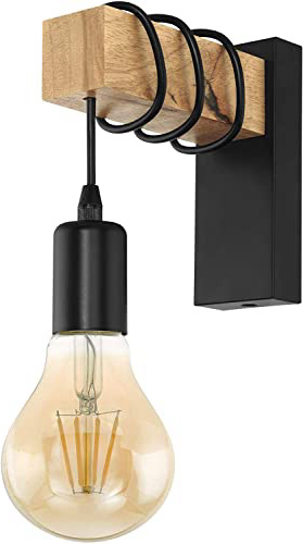EGLO Townshend 95499 - Lámpara colgante de madera (E27, 6 luces)