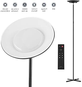 Lámparas de Pie, Wellwerks 30W LED Lámpara de Piso Luz Regulable para Hogar Salon Oficina Estudiar Leer.etc.