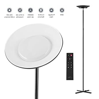 Lámparas de Pie, Wellwerks 30W LED Lámpara de Piso Luz Regulable para Hogar Salon Oficina Estudiar Leer.etc.