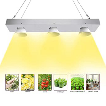 Niello COB LED Grow Light, 600 W Lámpara de planta similar al sol con copa reflectante, Lámpara de cultivo de alto par y alto lumen, Luz de planta no ruidosa para verduras y flores de invernadero