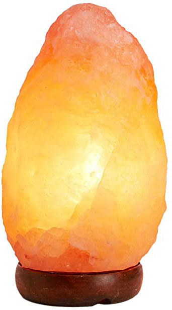 OHLGT Lámpara de sal del Himalaya de noche de la lámpara de cristal de luz Salt lámpara de mano esculpida luz de sal con 3 bombillas y interruptor regulador para la decoración doméstica (3-5 kg)
