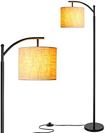 Zanflare Lámpara de pie para salón. Lámpara de pie con pantalla colgante, Lámpara para Dormitorio, Oficina, Lámpara de salón de larga duración(Bombilla E27 incluida)